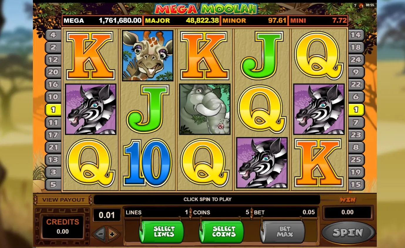 Mega Moolah slot game